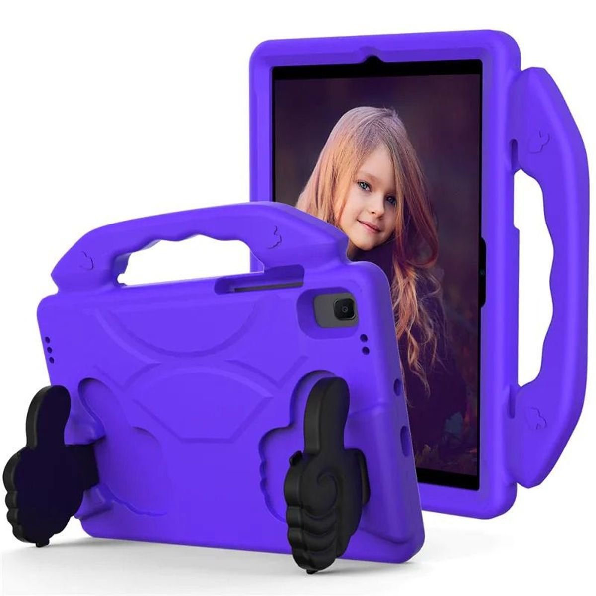 FUNDAANTIGOLPES - Funda de Goma con Diseño Like para Tablet Samsung tab S6 Lite Morado