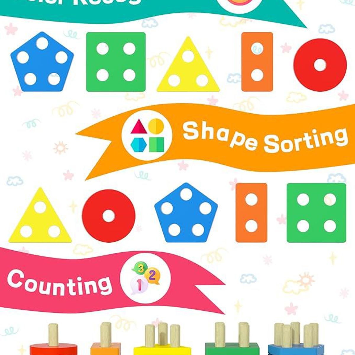 GENERICO - Juguete Didactico Formas y Figuras Geometricas Montessori