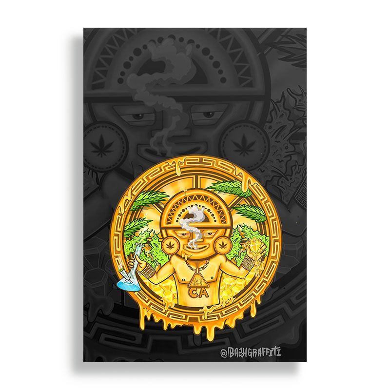 KUSTOMIT - Cuadro Decorativo Aluminio 20x30 - Disco De Oro