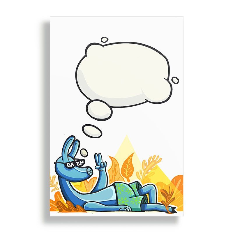 KUSTOMIT - Cuadro Decorativo Aluminio 20x30 - Llama Pensativa Chill