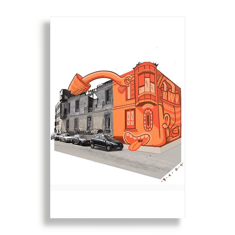 KUSTOMIT - Cuadro Decorativo Aluminio 20x30 - Casa Reconstruida