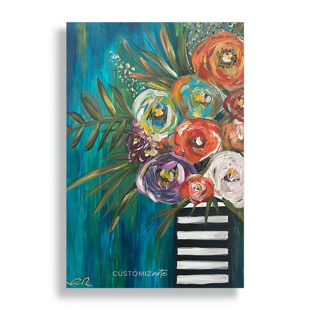 KUSTOMIT - Cuadro Decorativo Aluminio 20x30 - Bouquet