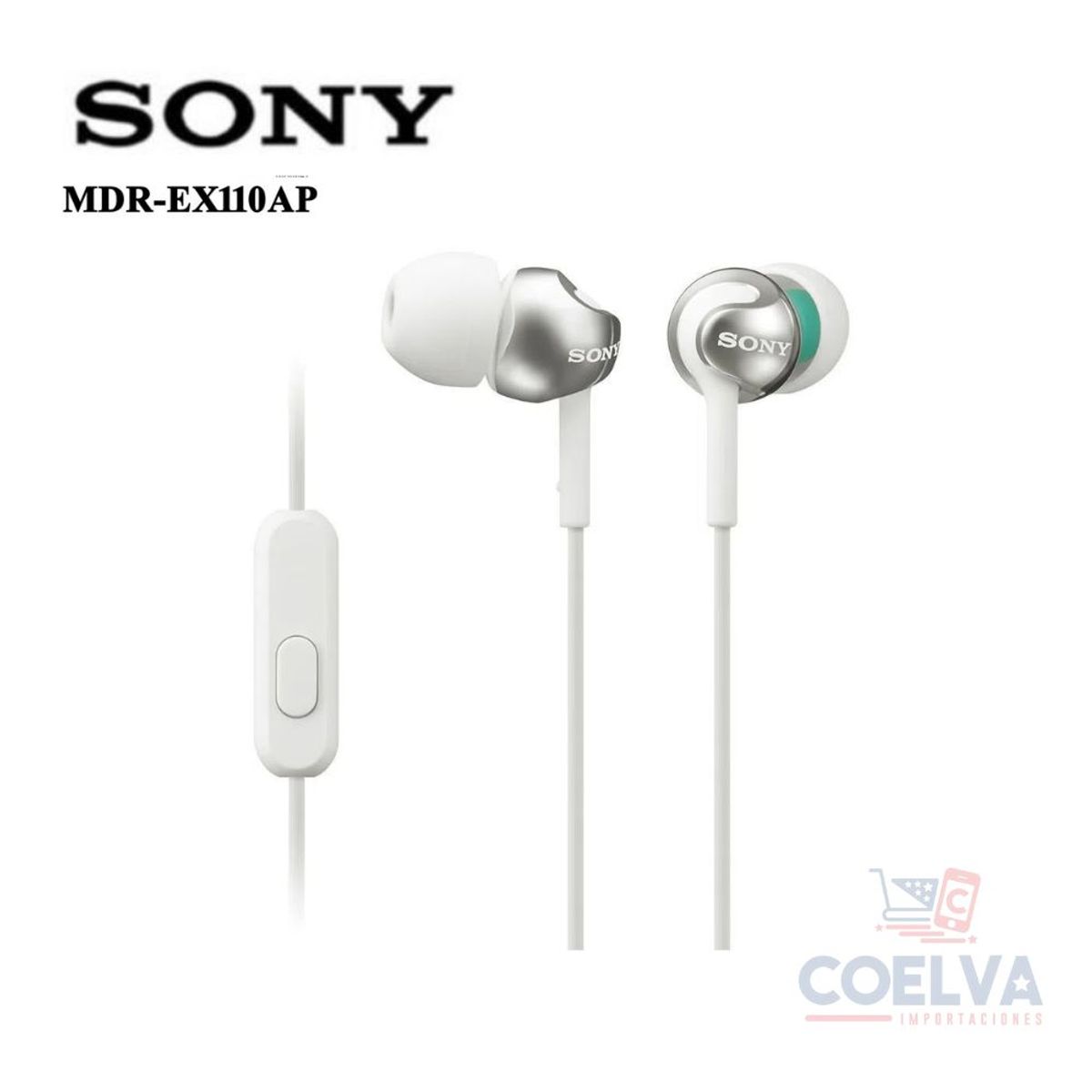 SONY - Audífono Sony MDR-EX110AP Pure Extra Bass - Blanco