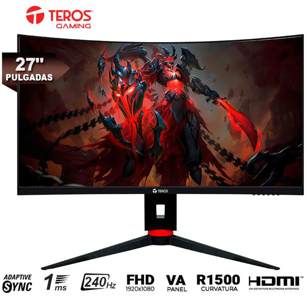 TEROS GAMING - Monitor 240Hz Teros TE-2764G VA Full HD HDMIDP 1ms sRGB