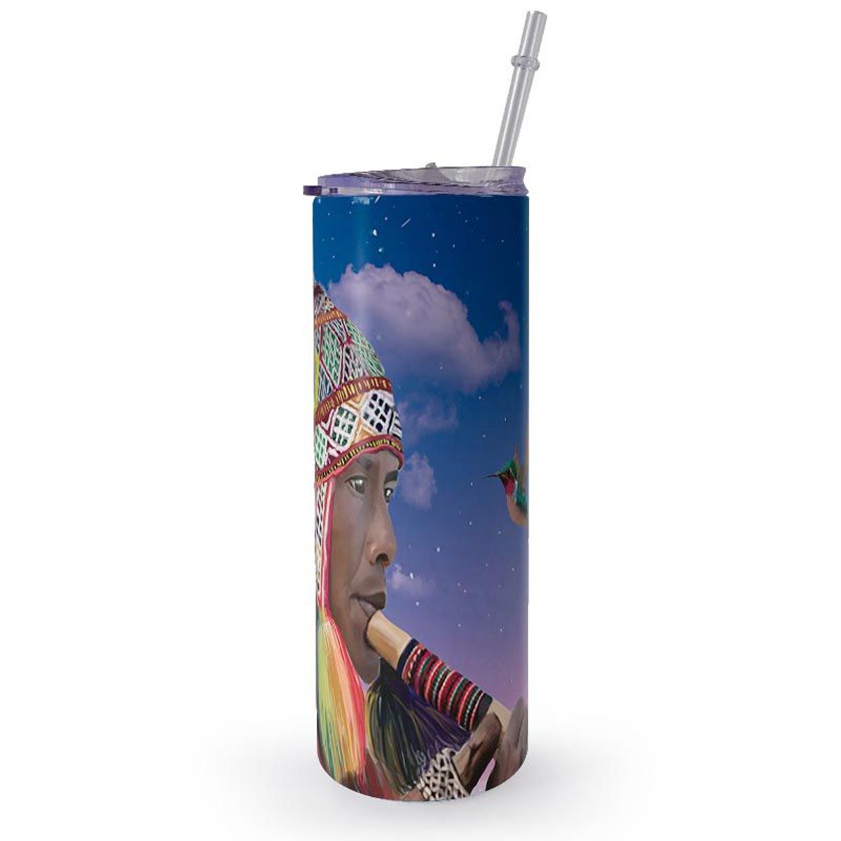 KUSTOMIT - Vaso Tomatodo Tumbler Mug Acero 750ml - El baile de los colibries