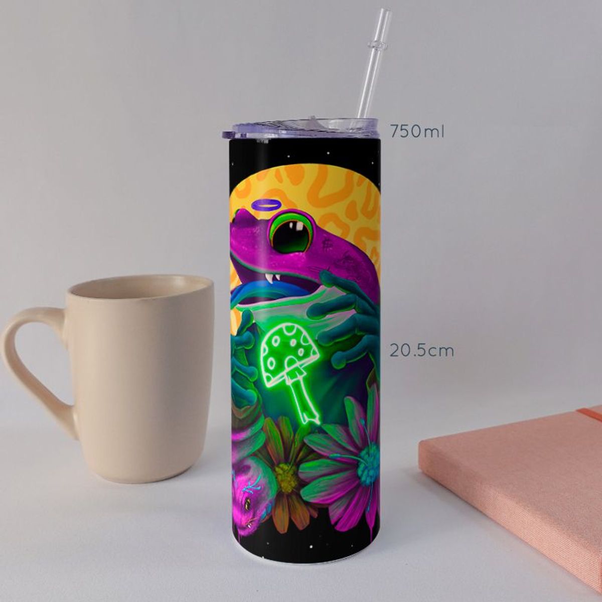 KUSTOMIT - Vaso Tomatodo Tumbler Mug Acero 750ml - Monks knows