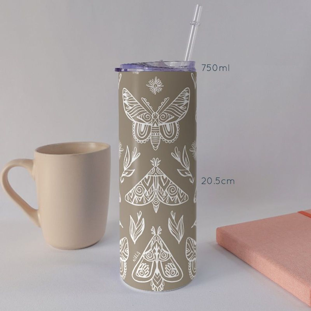 KUSTOMIT - Vaso Tomatodo Tumbler Mug Acero 750ml - Bichitos