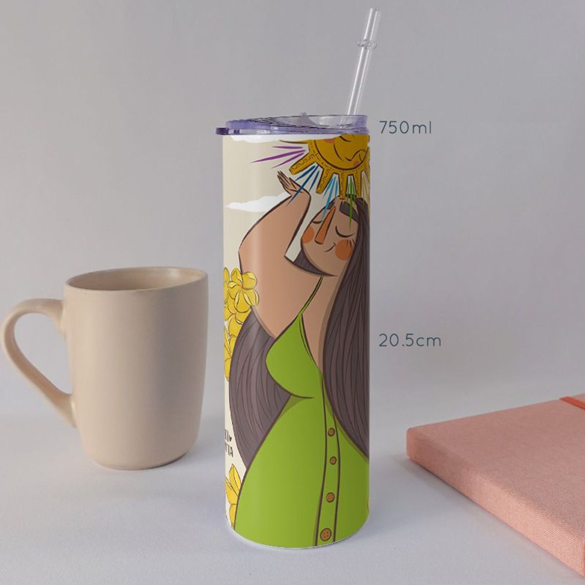 KUSTOMIT - Vaso Tomatodo Tumbler Mug Acero 750ml - Inicio de color