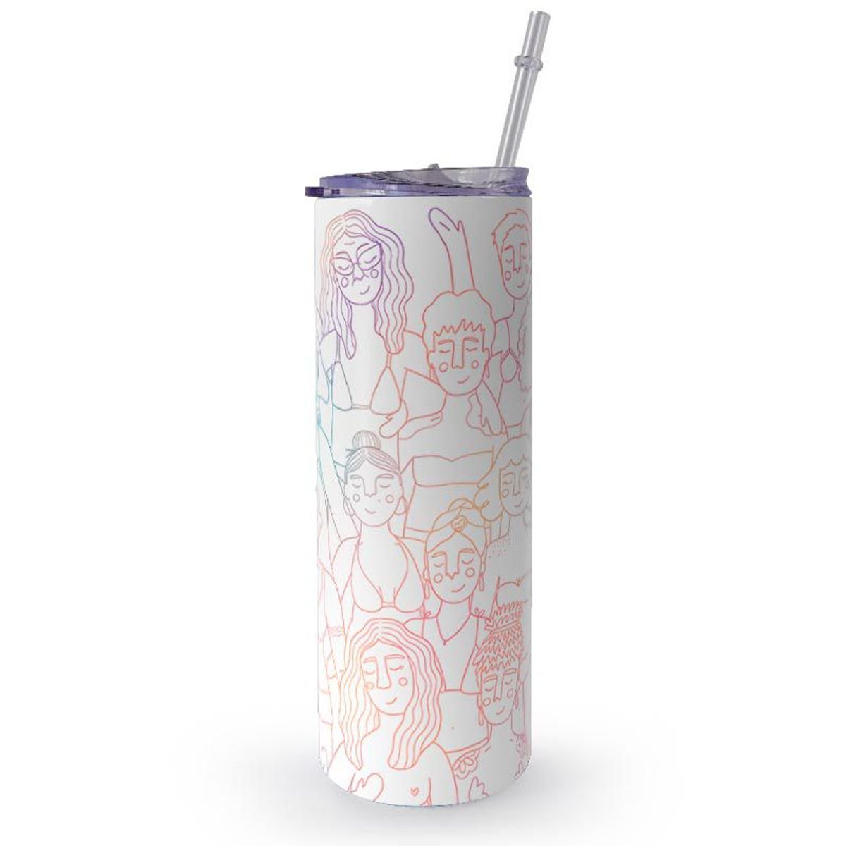 KUSTOMIT - Vaso Tomatodo Tumbler Mug Acero 750ml - Mujeres Multi