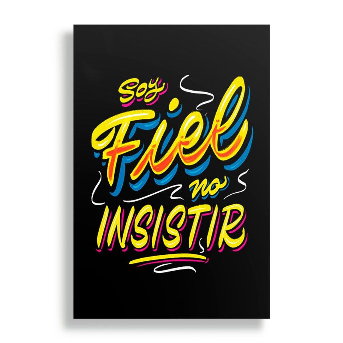 KUSTOMIT - Cuadro Decorativo Aluminio 20x30 - Soy Fiel