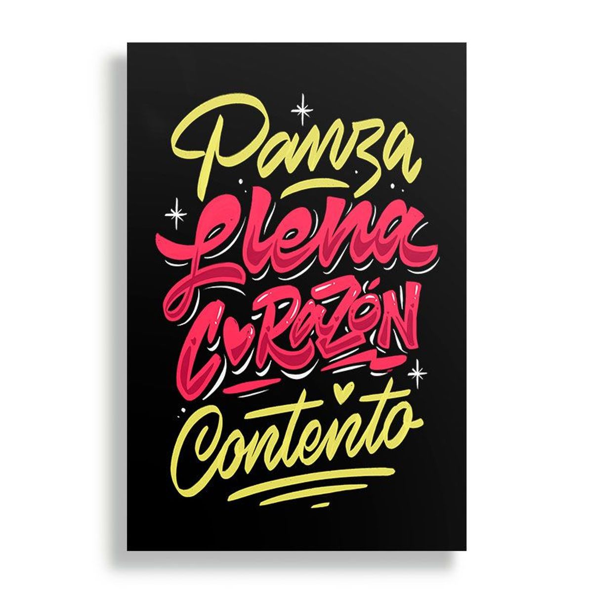 KUSTOMIT - Cuadro Decorativo Aluminio 20x30 - Corazón Contento