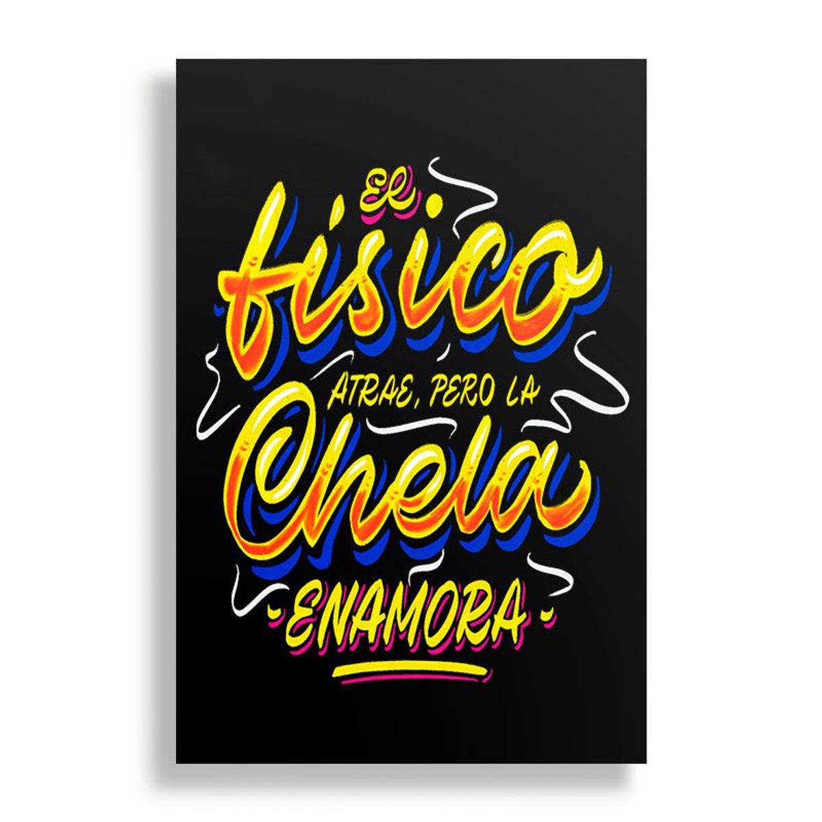 KUSTOMIT - Cuadro Decorativo Aluminio 20x30 - La Chela Enamora