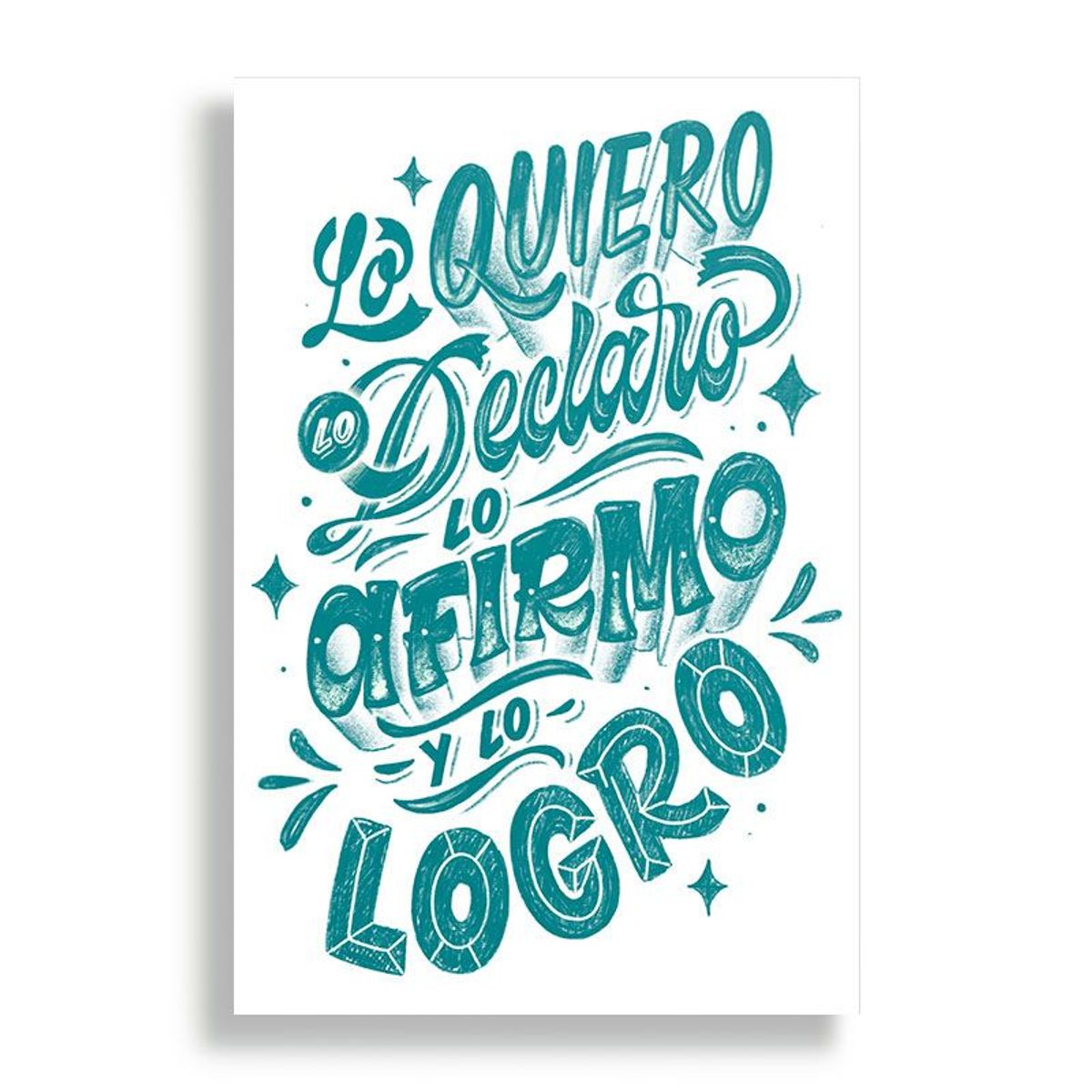 KUSTOMIT - Cuadro Decorativo Aluminio 20x30 - Lo Quiero y lo Logro