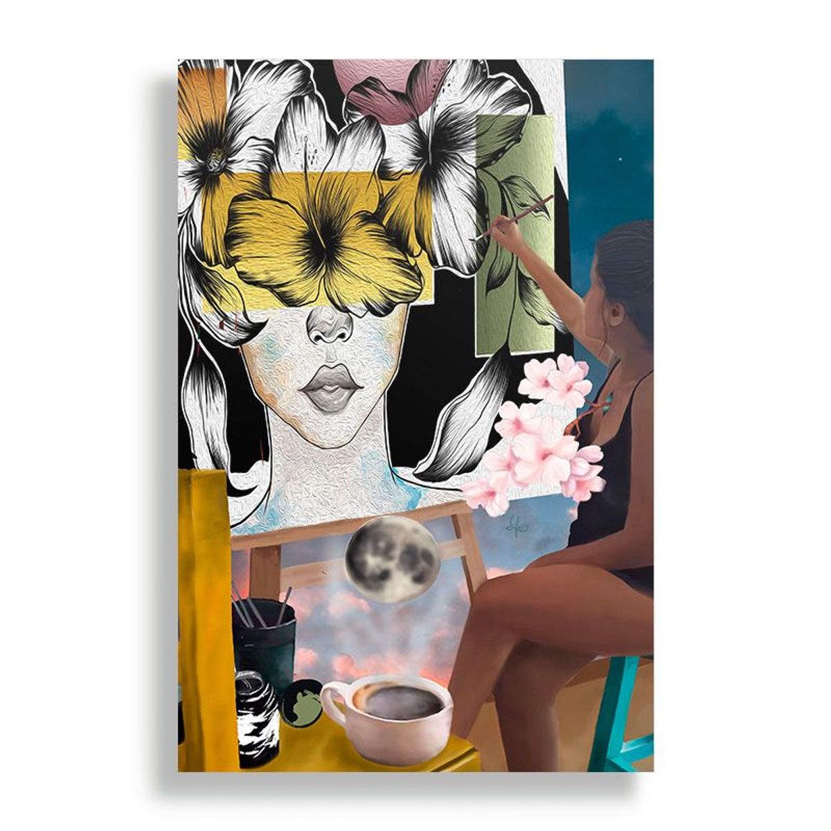 KUSTOMIT - Cuadro Decorativo Aluminio 20x30 - Autorretrato