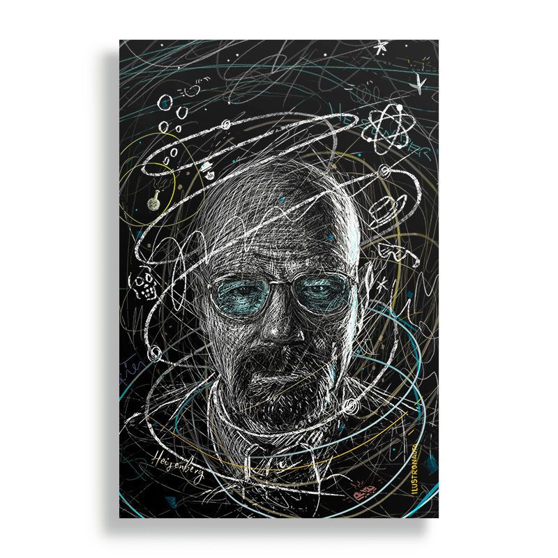 KUSTOMIT - Cuadro Decorativo Aluminio 20x30 - Garabatos breaking bad