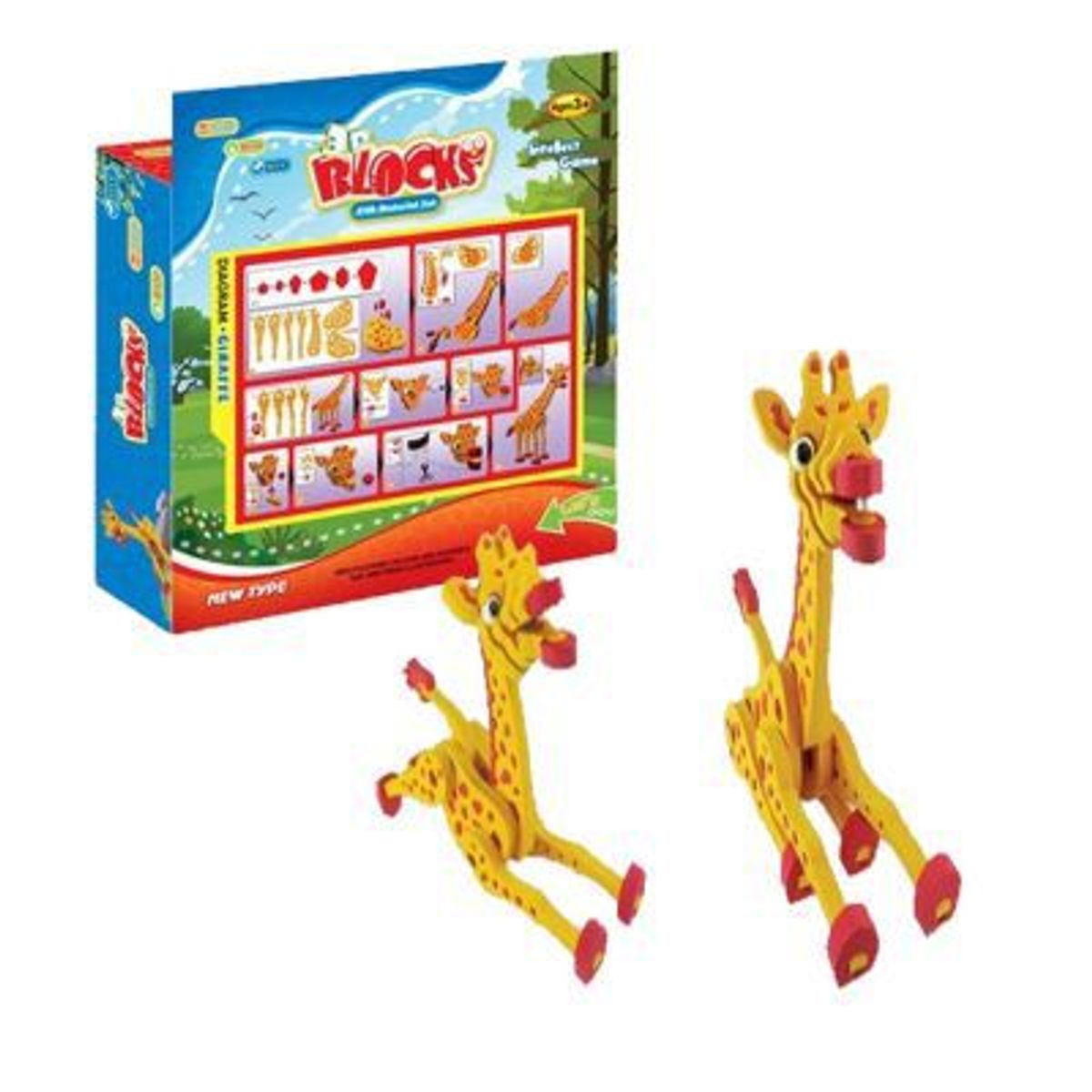 GENERICO - Juego didáctico Rompecabezas 3D Jirafa 110P