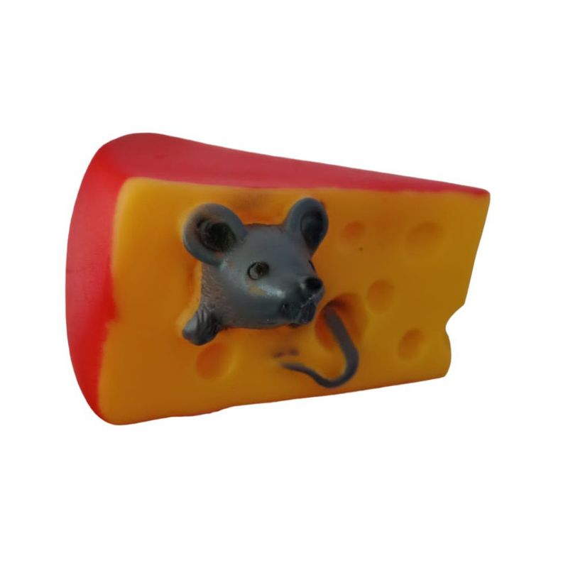 GENERICO - Juguete de goma para perros queso con ratón sonido