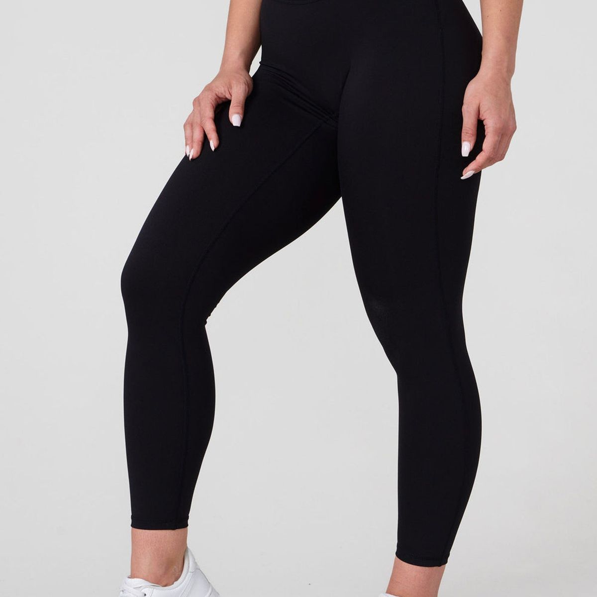 GENERICO - Leggin Deportivo Negro corte en V - Legging Push-Up - Legging Mujer