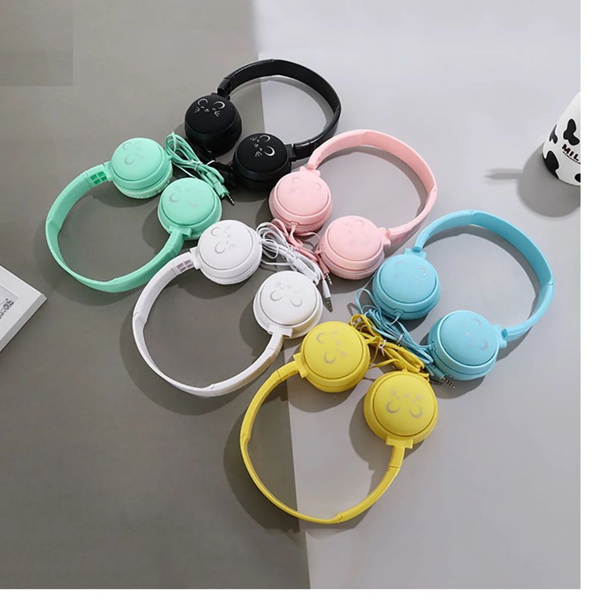 ITELSISTEM - Audífono Microfono niños colegio Celular Stereo Laptop White Extra Bas