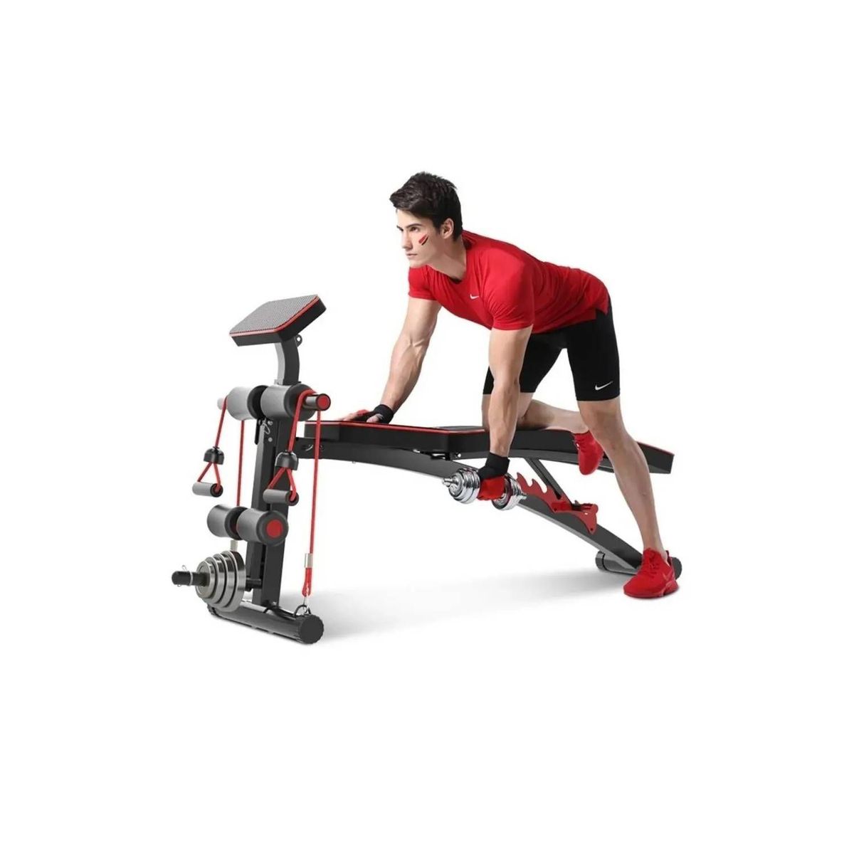 UNIVERSAL - Banca Libre Regulable de Pesas Multiple Predicador 1208