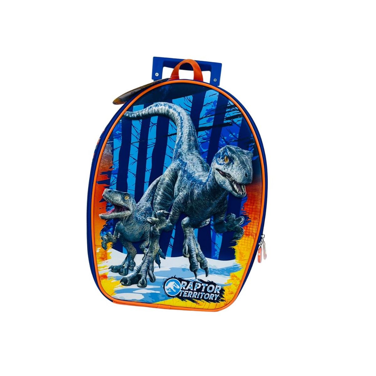 SCOOL - MOCHILA  3 EN 1 DE 2 RUEDAS DINODAURIO AZUL