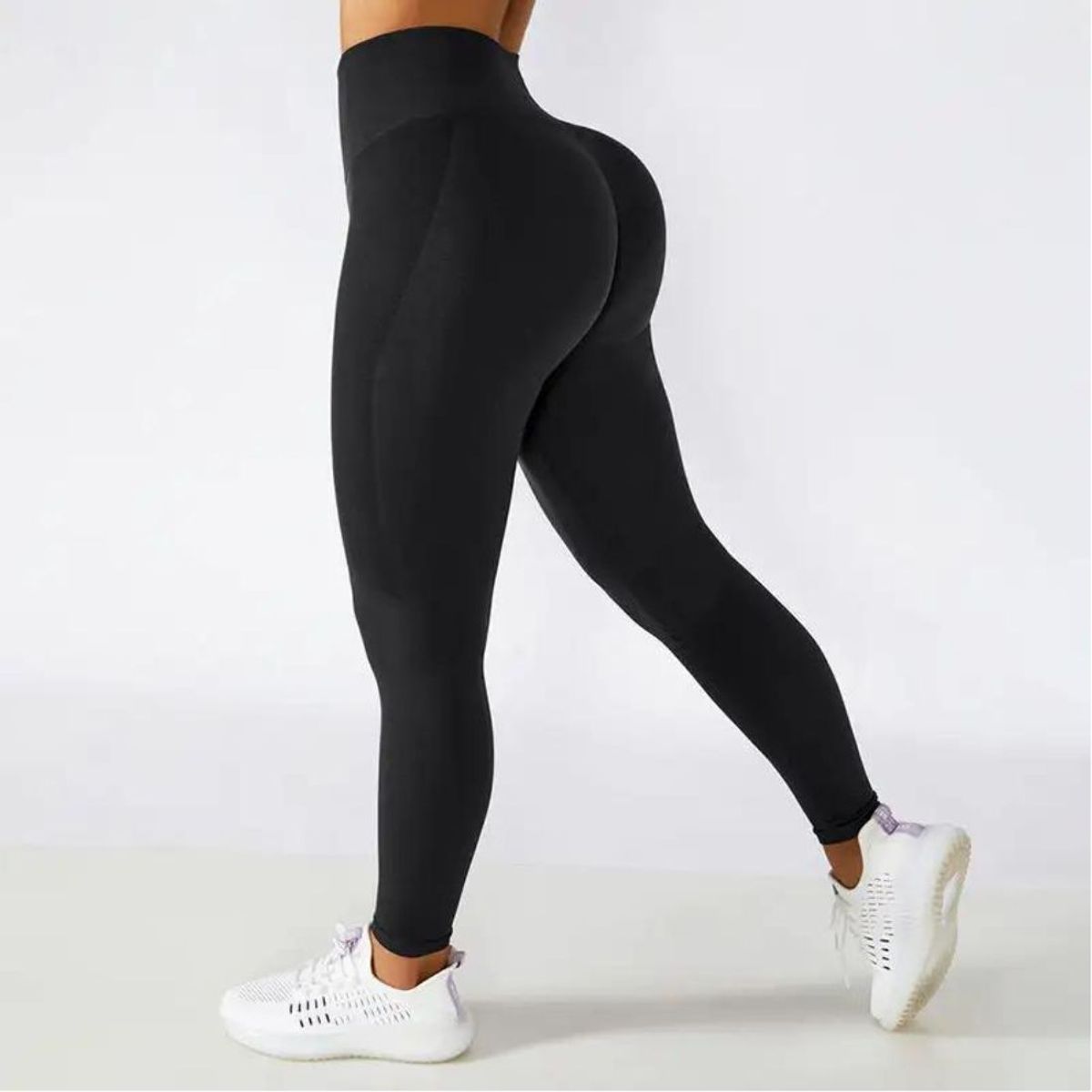 GENERICO - Leggin Deportivo Sin Costuras Negro - Legging Push-Up Negro - Ropa Gym