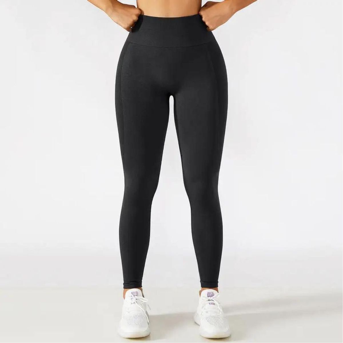 GENERICO - Leggin Deportivo Sin Costuras Negro - Legging Push-Up Negro - Ropa Gym