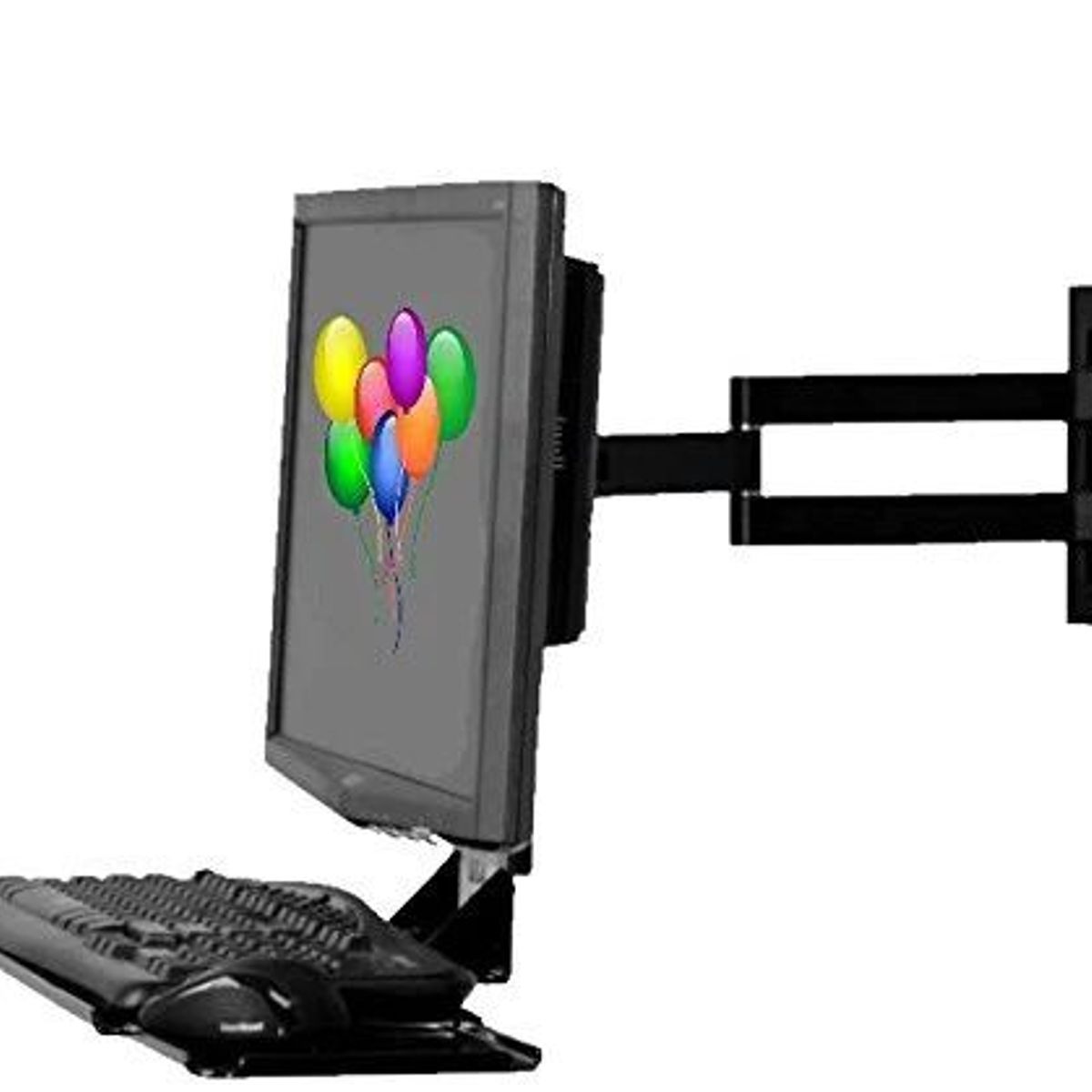 GENERICO - MONTECH-Rack Giratorio Para Monitor 13-27 Pulg y Soporte para Teclado