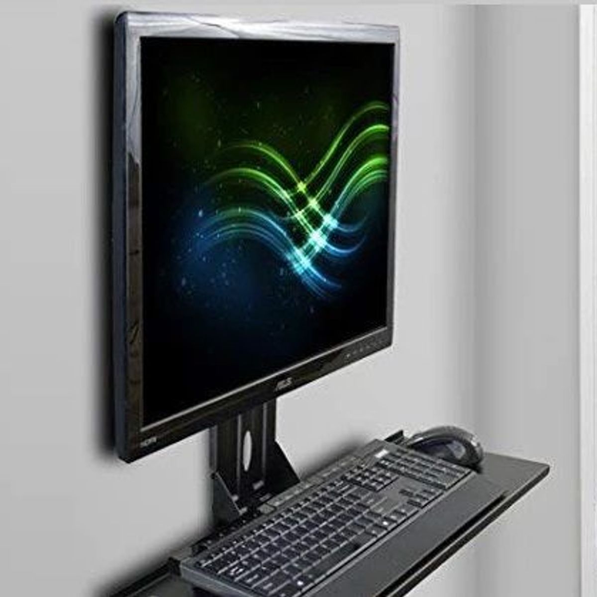 GENERICO - MONTECH-Rack Giratorio Para Monitor 13-27 Pulg y Soporte para Teclado