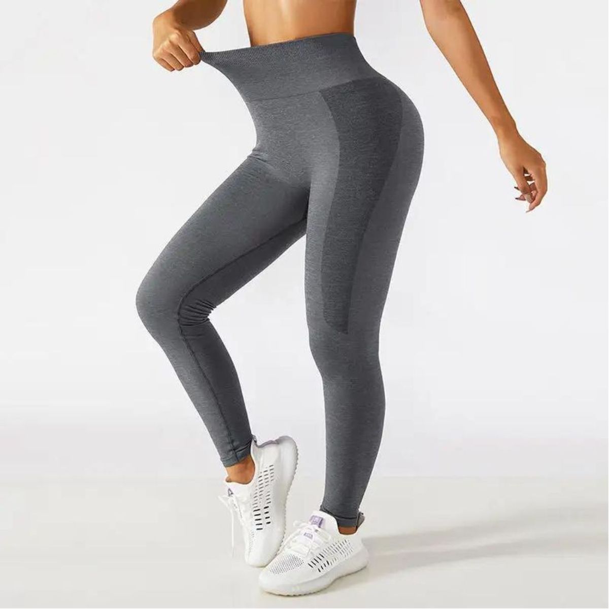 GENERICO - Leggin Deportivo Sin Costuras Gris - Legging Push-Up Gris - Ropa Gym