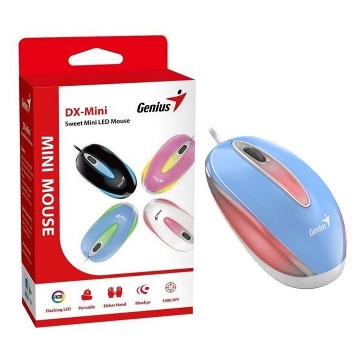 GENIUS - Mouse Genius Dx-Mini Azul USB RGB