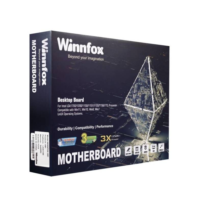 GENERICO - Placa Madre Winnfox H310 Para Intel 8va Y 9na Gen Lga1151