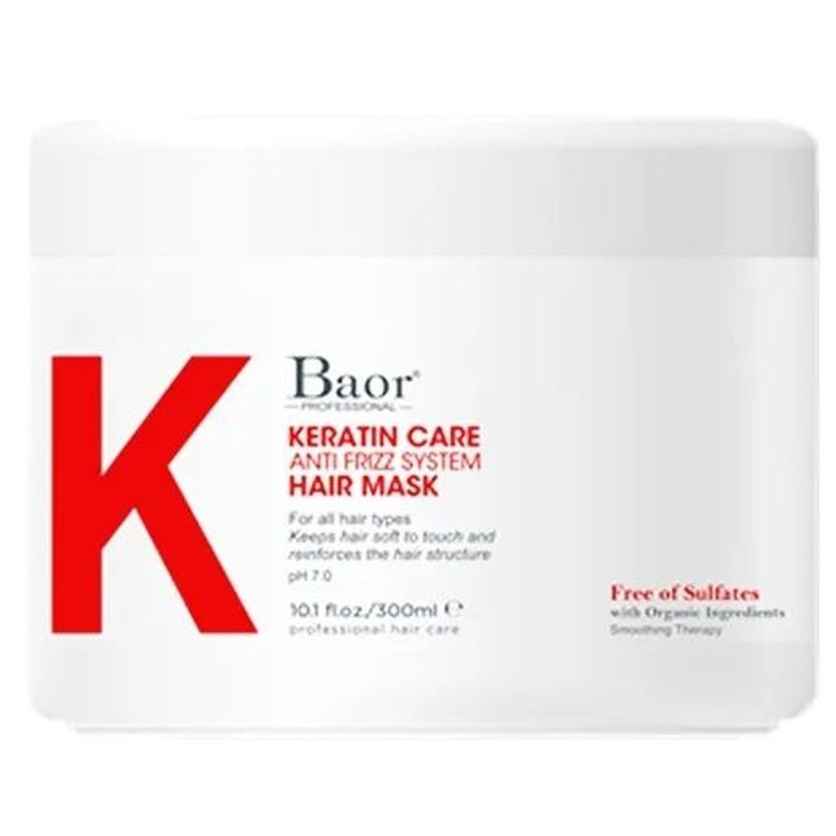 BAOR PROFESSIONAL - Mascarilla Anti Frizz Post Alisado Keratin Care 300ml - Baor K