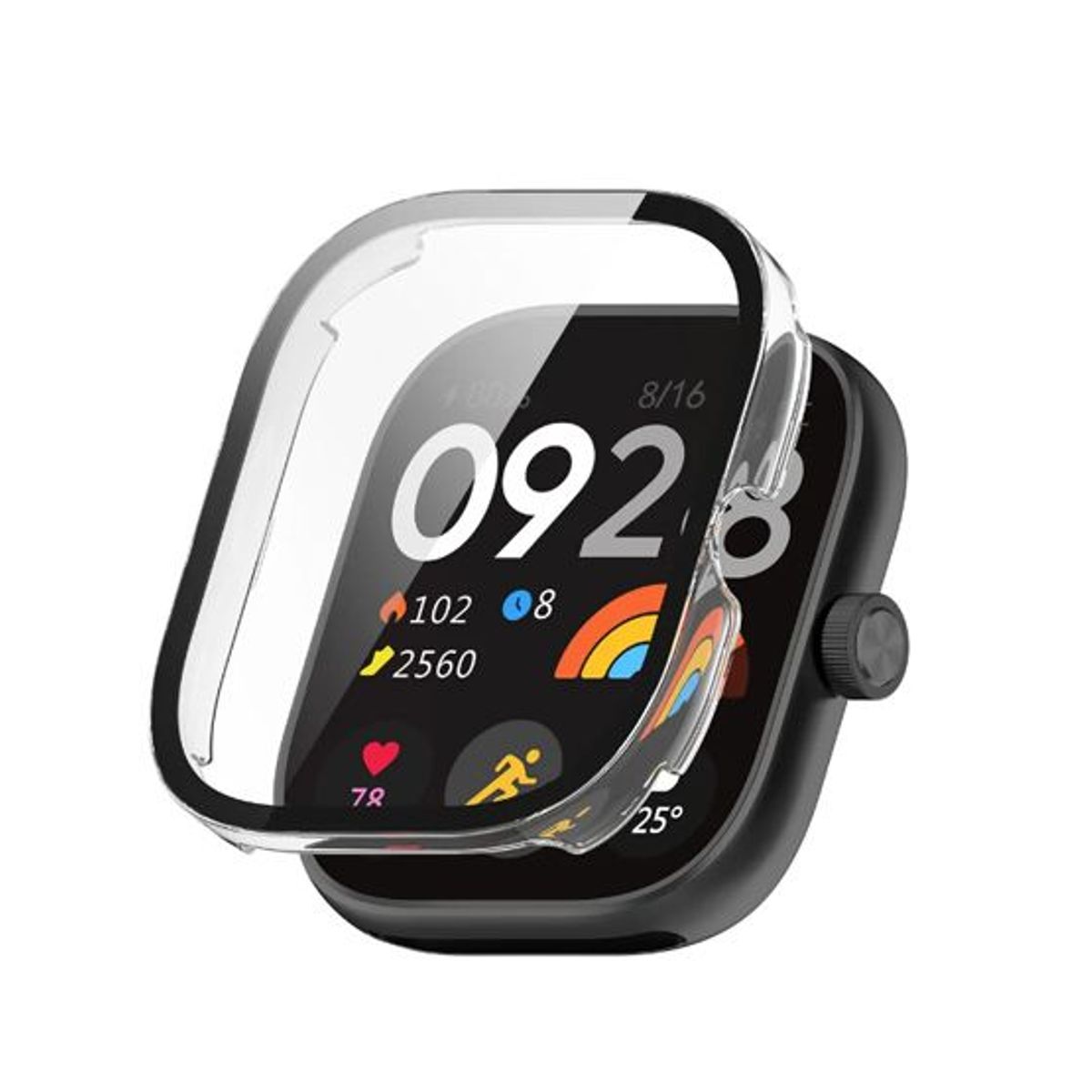 GENERICO - Bumper con Vidrio incorporado para Redmi Watch 4 - Transparente