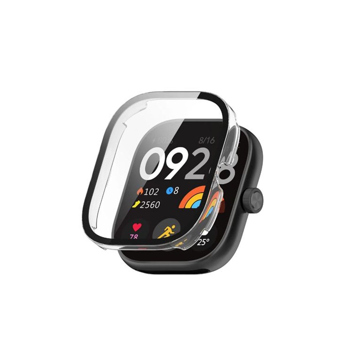 GENERICO - Bumper con Vidrio incorporado para Redmi Watch 4 - Transparente