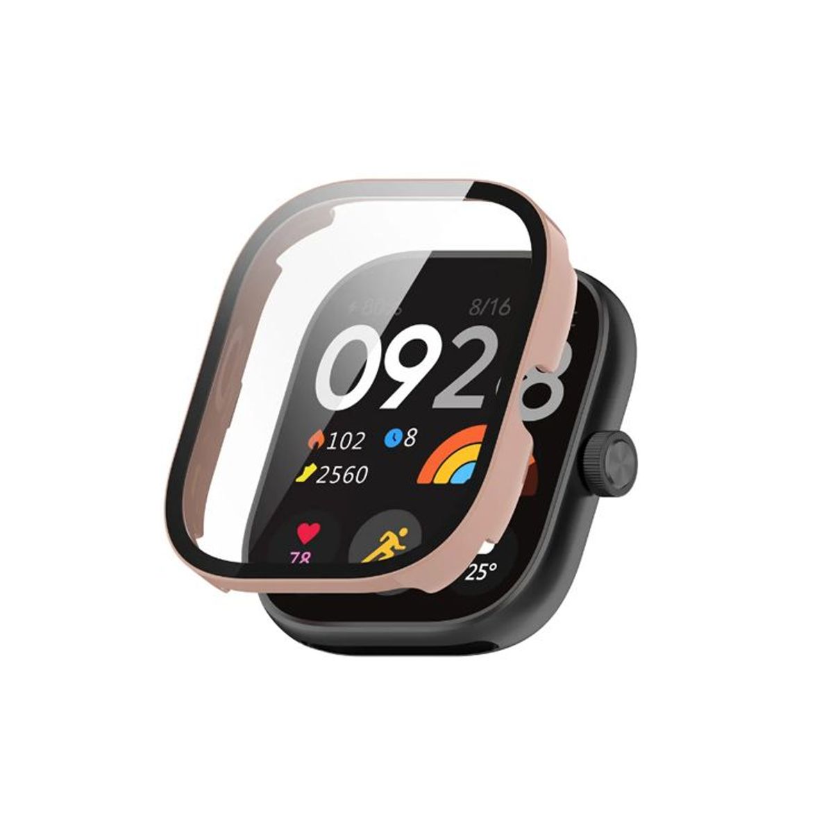 GENERICO - Bumper con Vidrio incorporado para Redmi Watch 4 - Nude