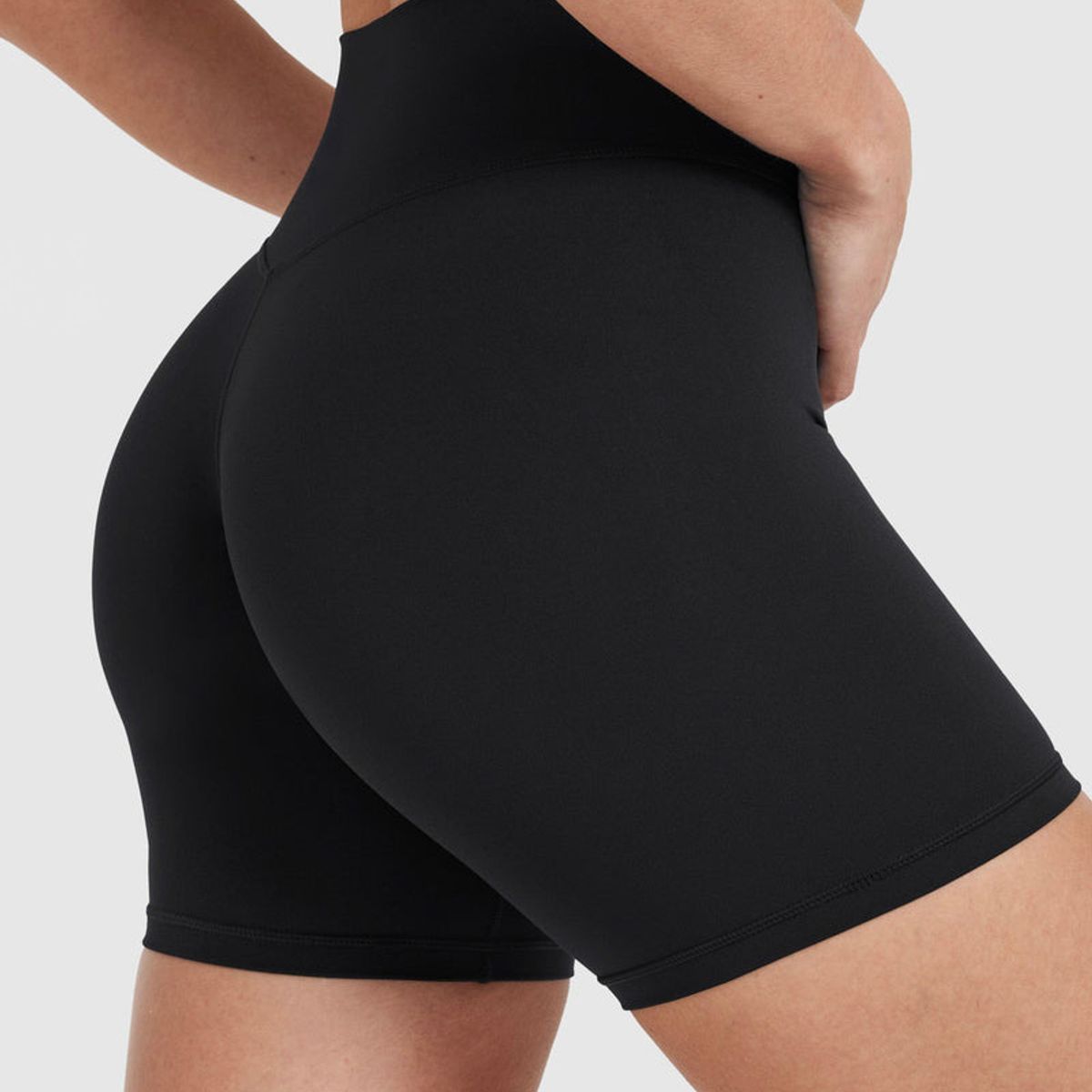 GENERICO - Short Deportivo Negro corte en V - Short Push-Up - Short Mujer