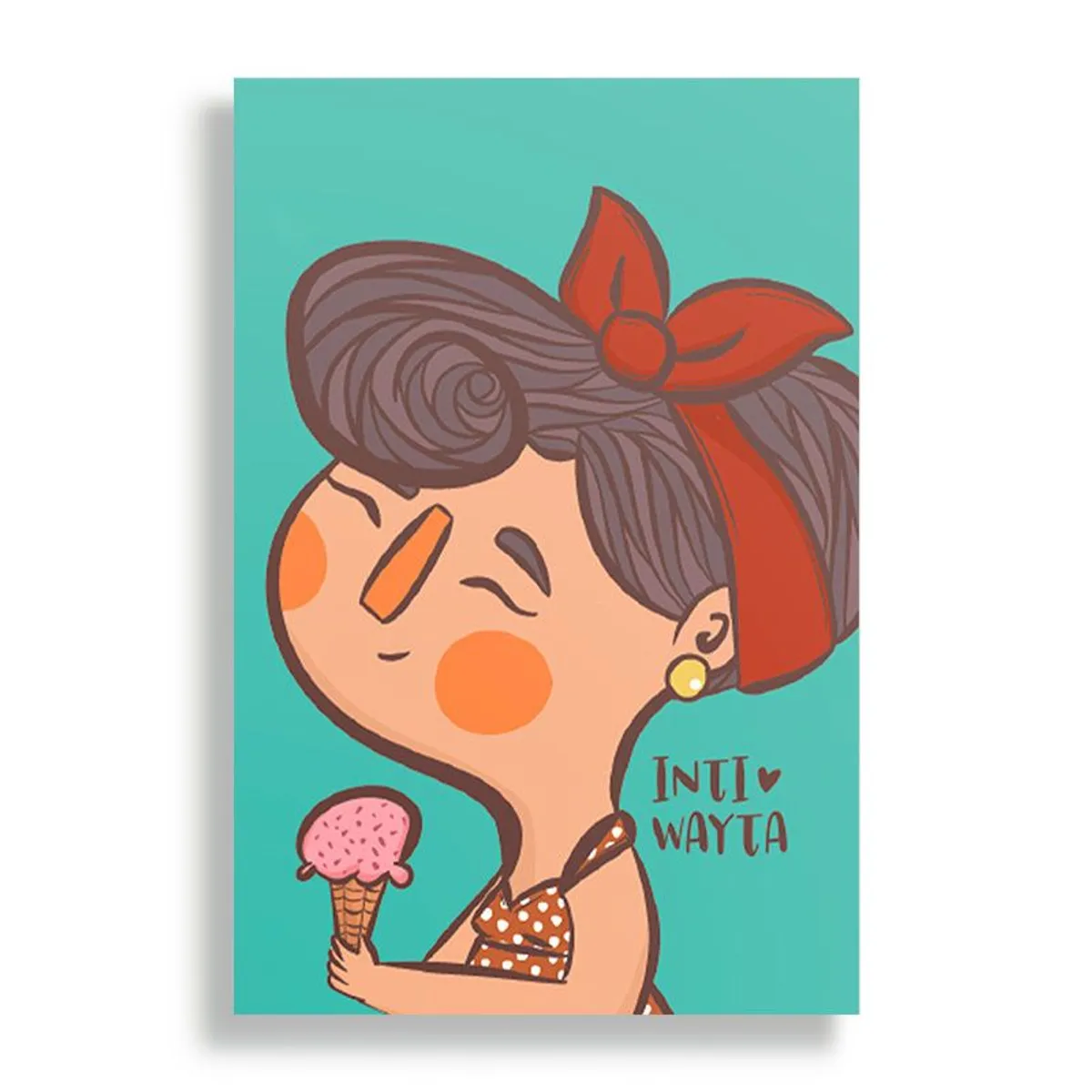 KUSTOMIT - Cuadro Decorativo Aluminio 20x30 - Chicas pin up Rojo