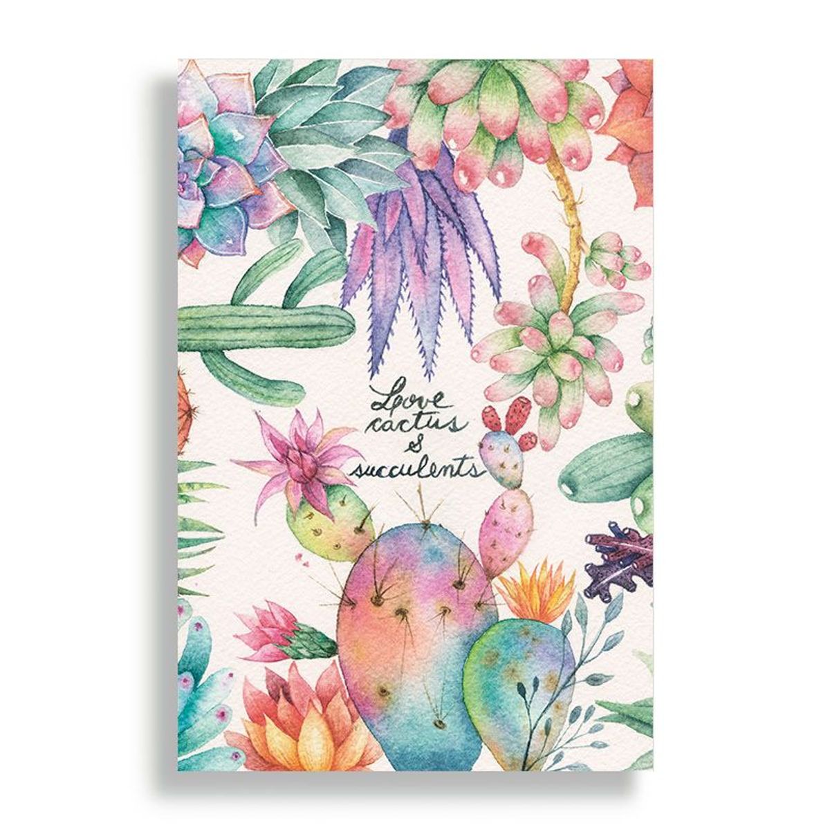 KUSTOMIT - Cuadro Decorativo Aluminio 20x30 - Love cactus succulents