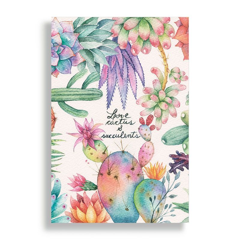 KUSTOMIT - Cuadro Decorativo Aluminio 20x30 - Love cactus succulents