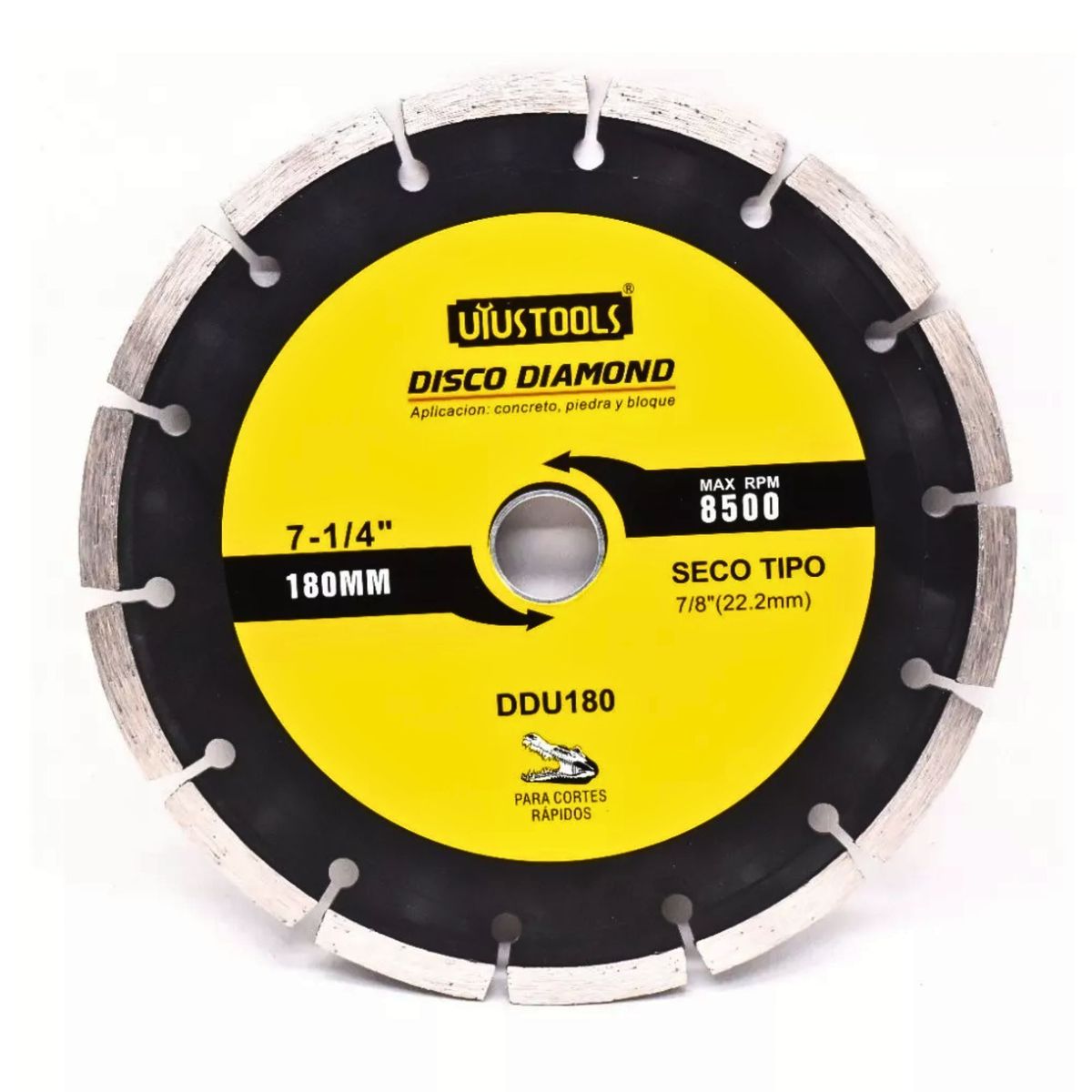 UYUSTOOLS - Disco Diamantado Segmentado  7 1/4" (SECO) Profesional