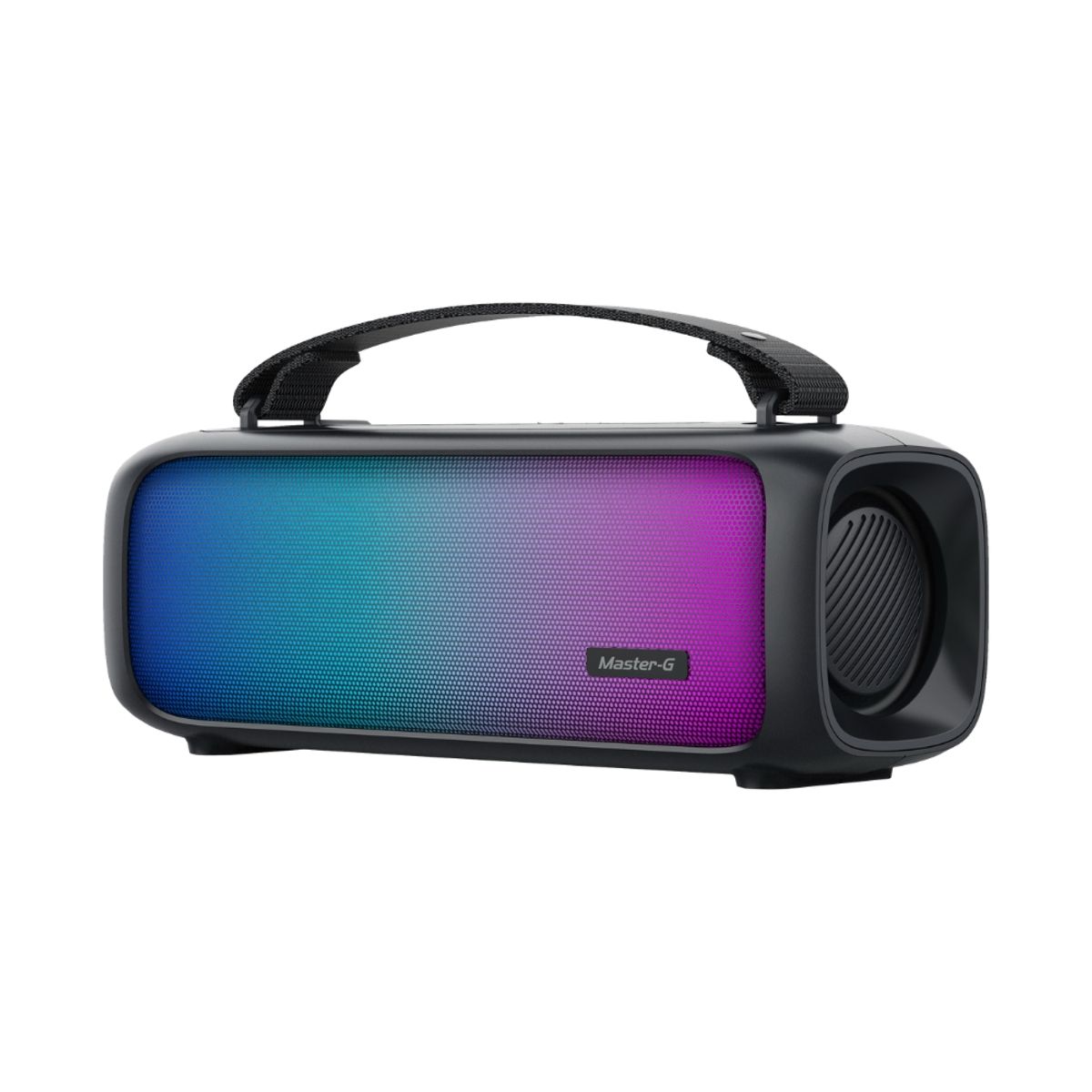 MASTER G - Parlante Bluetooth Portátil Master-G TWS con Luces RGB 2”x2 MGBOOM