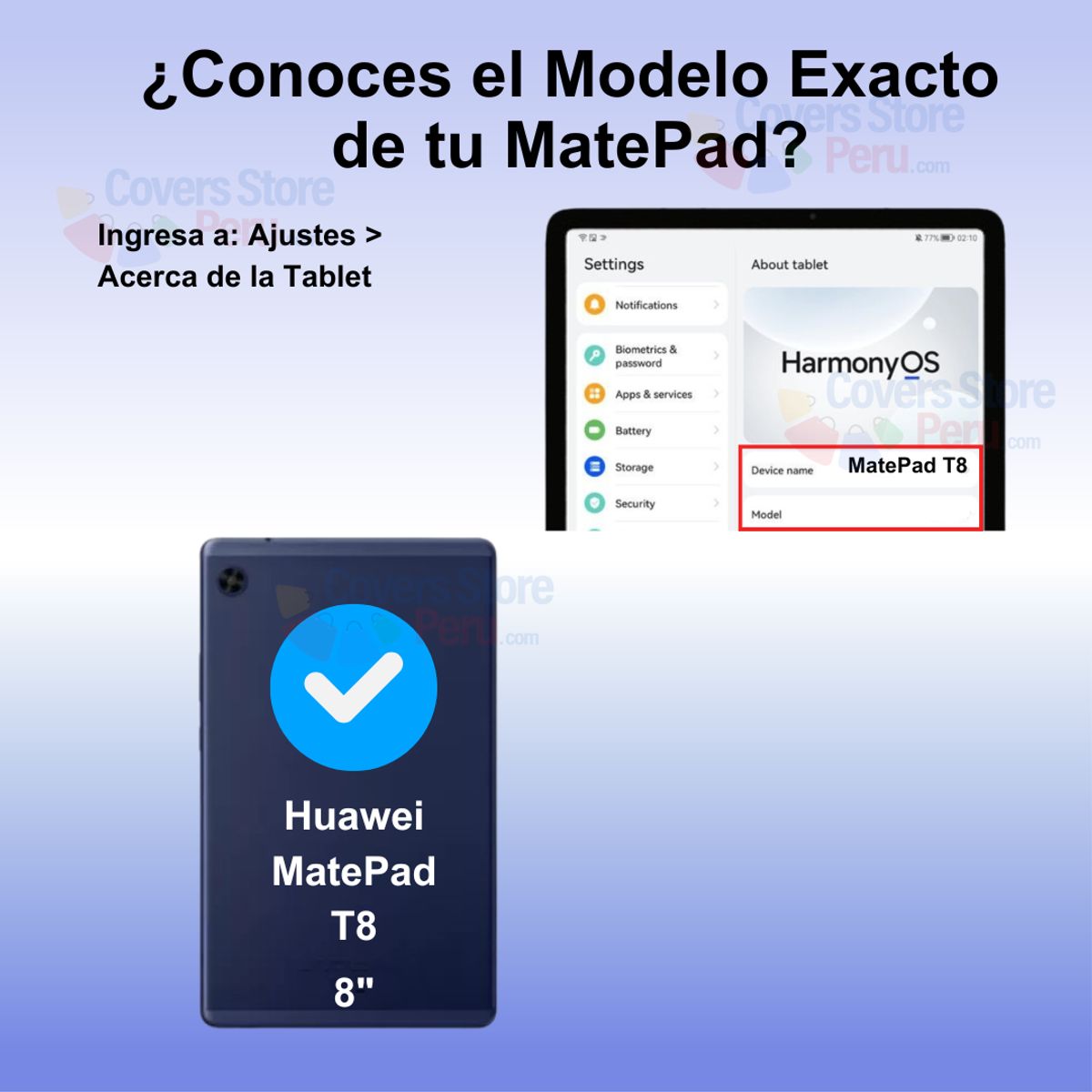 GENERICO - Funda para Huawei MatePad T8 8 de Maleta en Goma Morada Resistente