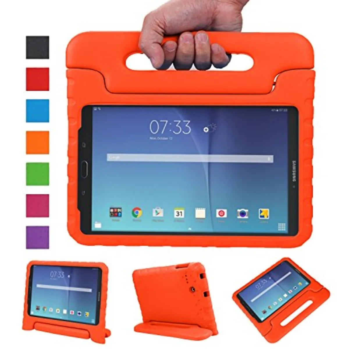 GENERICO - Funda para Lenovo Tab P11 11 de Maleta en Goma Naranja Resistente