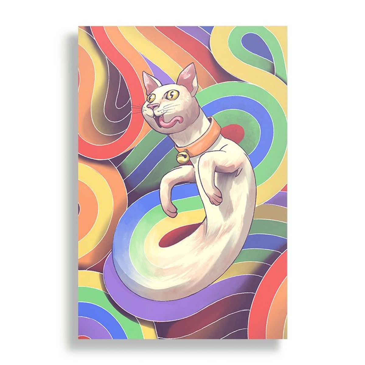 KUSTOMIT - Cuadro Decorativo Aluminio 20x30 - Gato y estambre