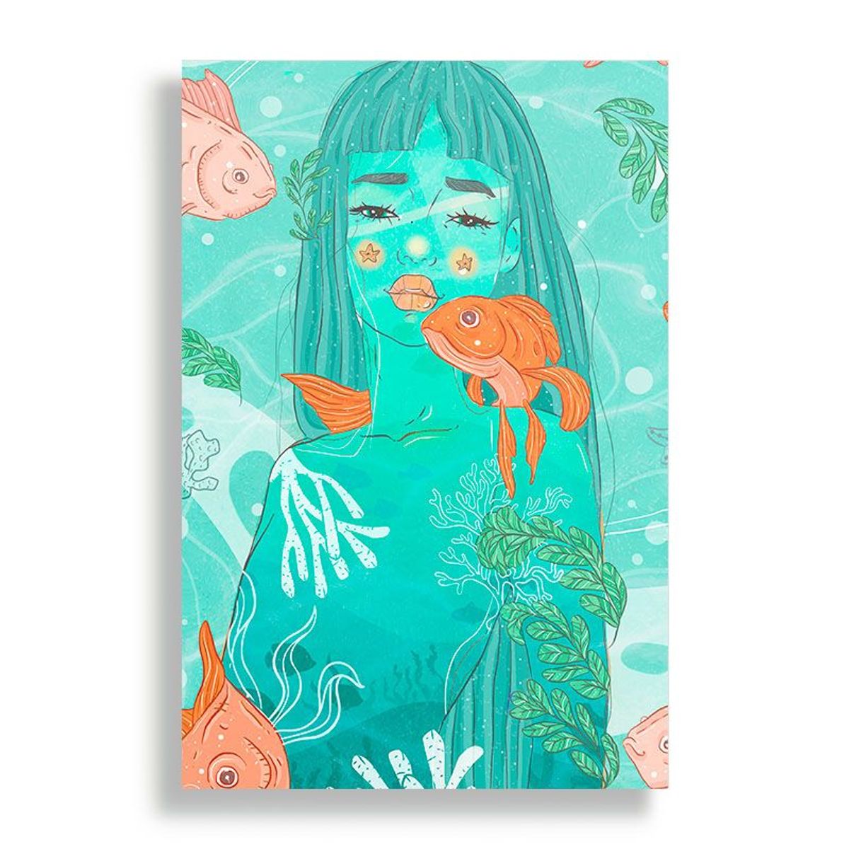 KUSTOMIT - Cuadro Decorativo Aluminio 20x30 - Un oceano en nuestro interior