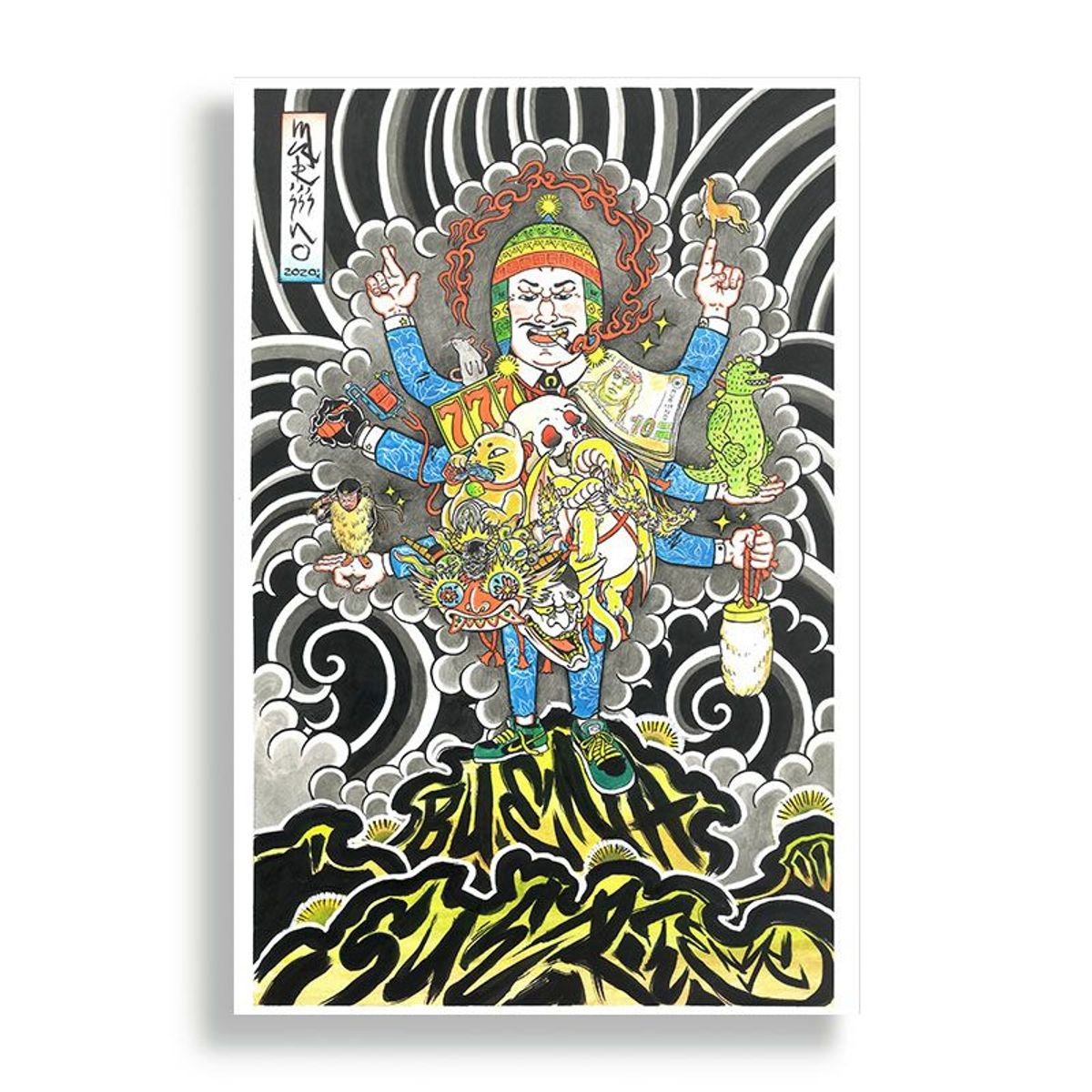 KUSTOMIT - Cuadro Decorativo Aluminio 20x30 - Ekeko