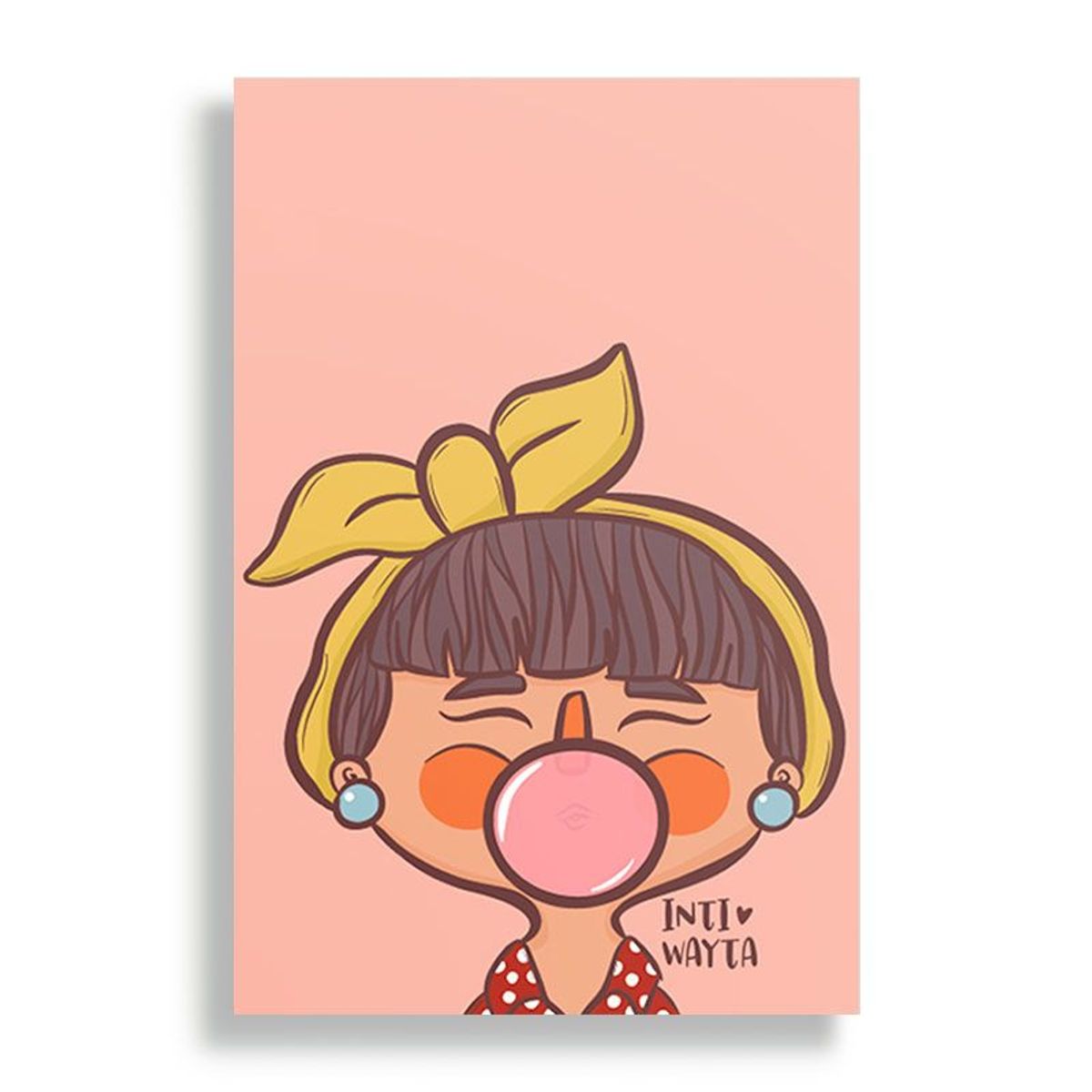 KUSTOMIT - Cuadro Decorativo Aluminio 20x30 - Chicas pin up Amarillo