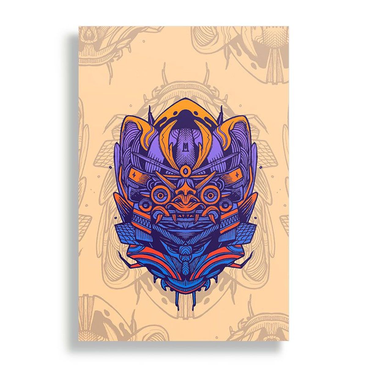 KUSTOMIT - Cuadro Decorativo Aluminio 20x30 - Máscara