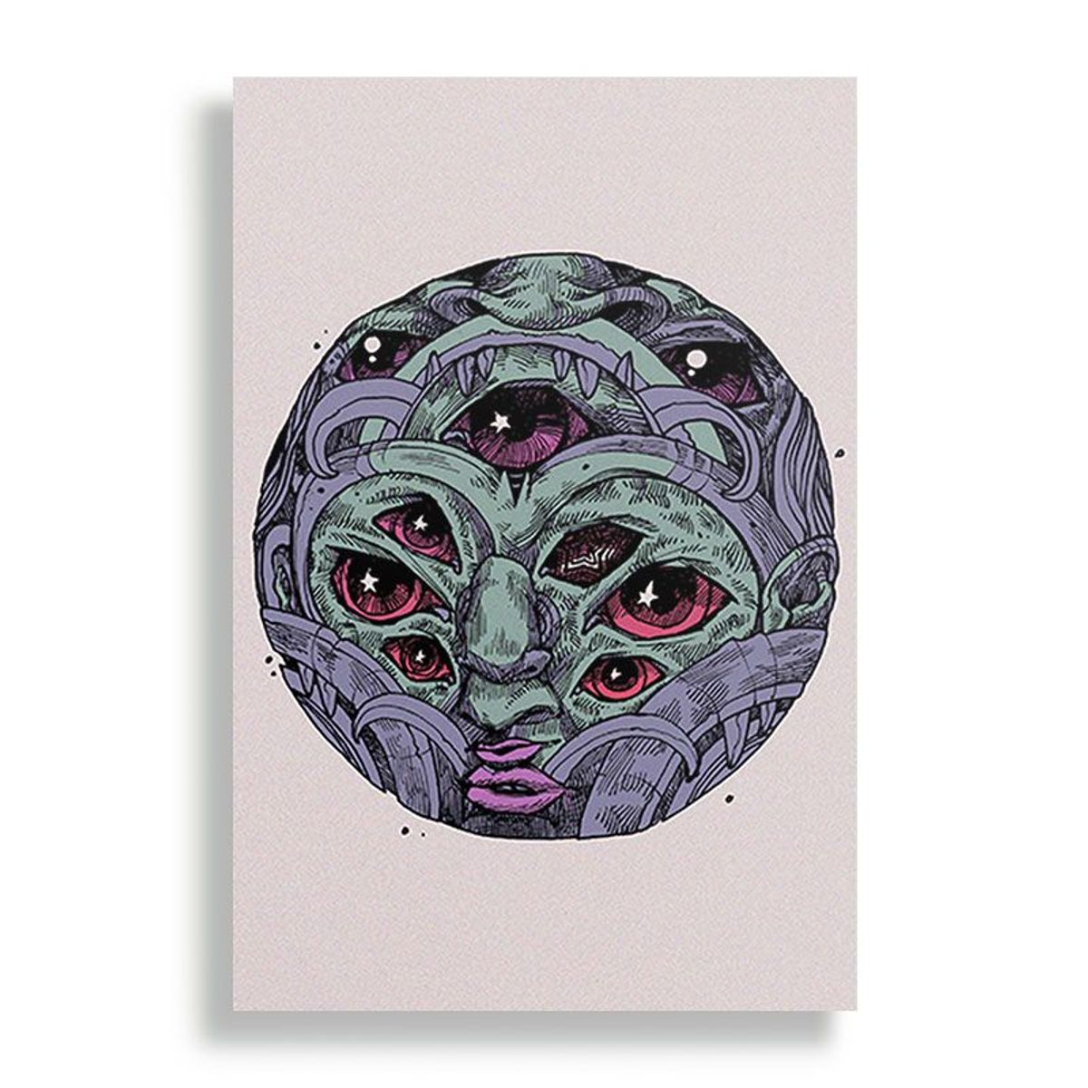 KUSTOMIT - Cuadro Decorativo Aluminio 20x30 - Moon